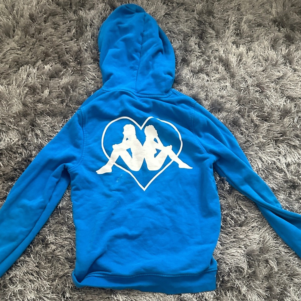 Kappa Heart Blue Hoodie, Like new first com first served !!